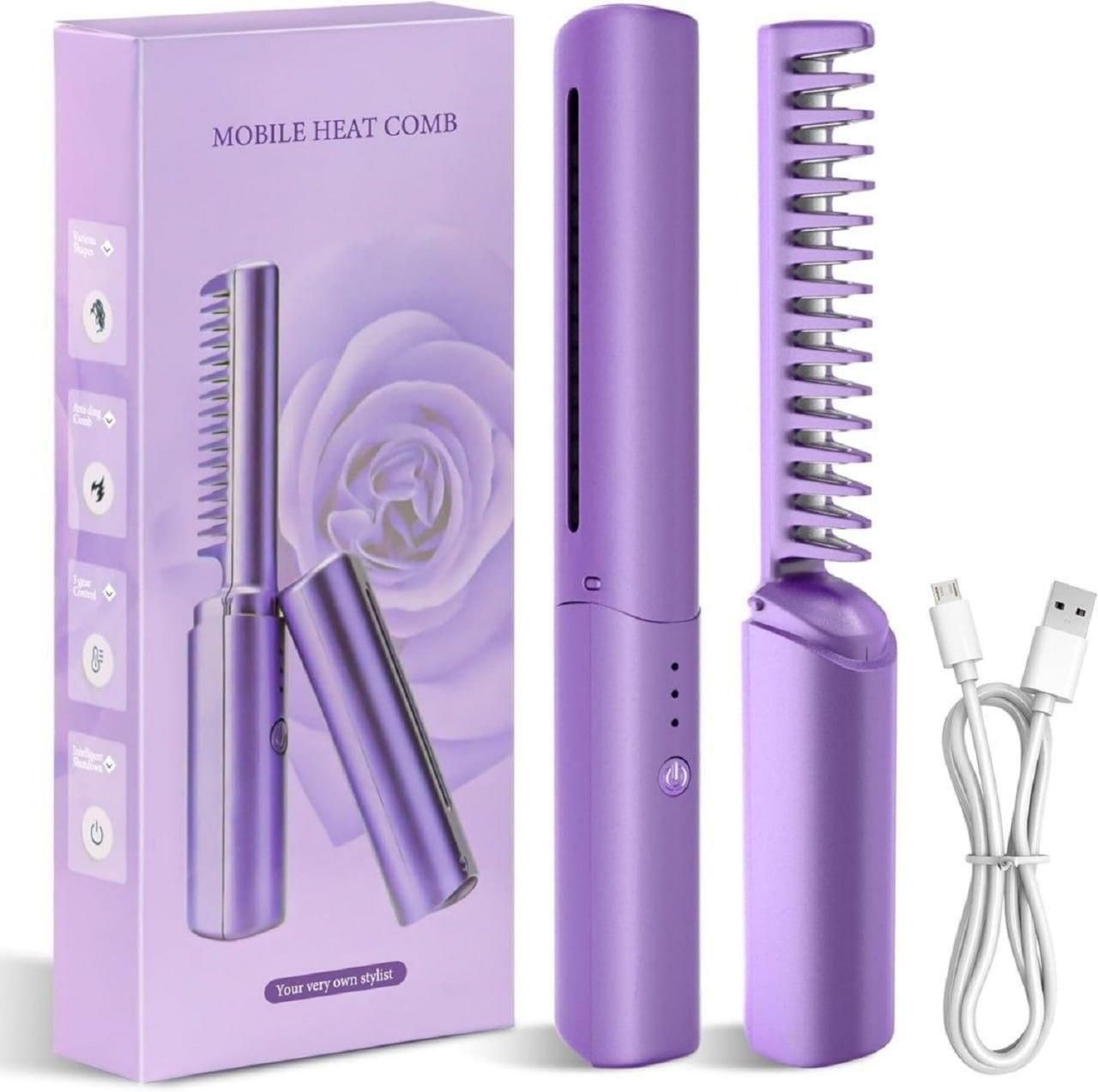 HairFix™️ | Rechargeable Hot Comb Hair Straightener