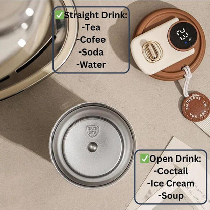 Stainless Steel Hot and Cold Vacuum Insulated Temperature Display Coffee Mug