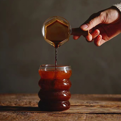 WAYVV™️ | Wave Shape Glass with Wood Cap (Pack of 1)